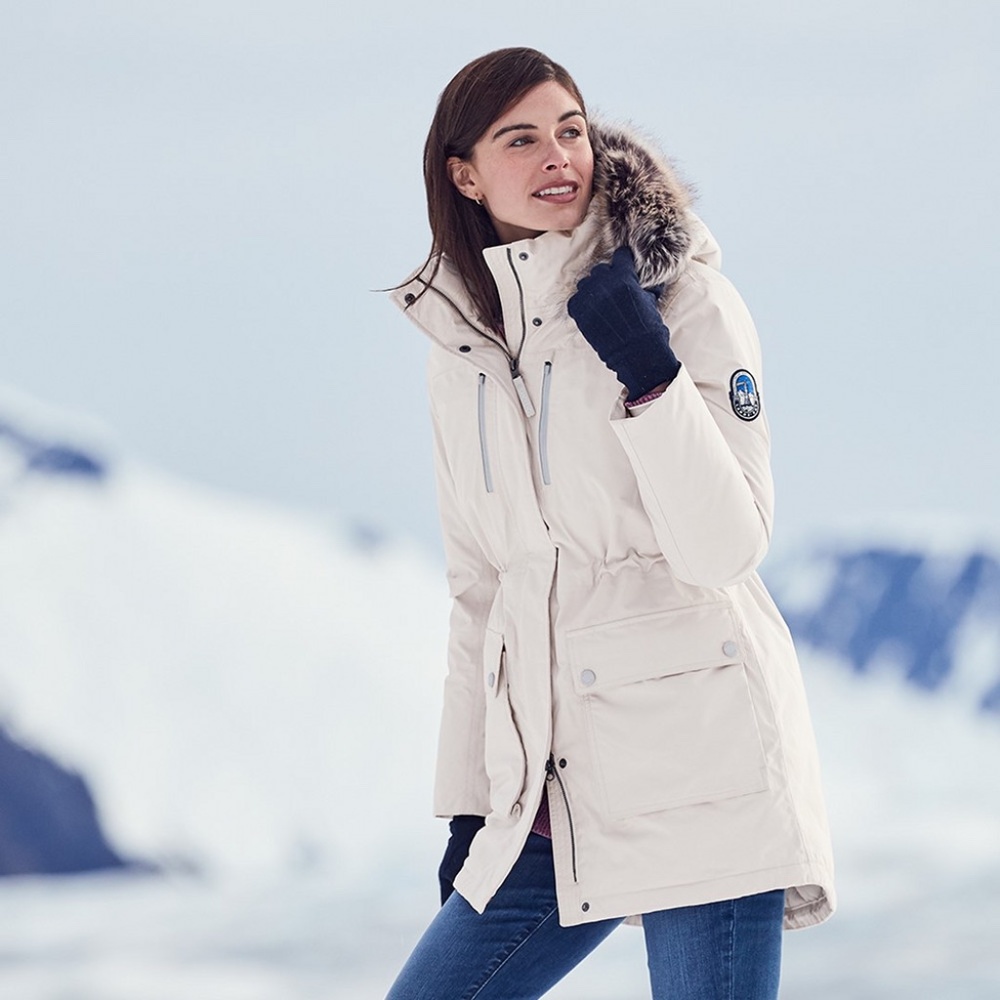 Red Lands' End Women's Petite XS Expedition Down Parka 2019.